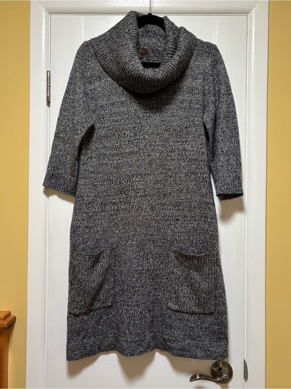 Jessica Gray Marled Cowl Neck Sweater Dress